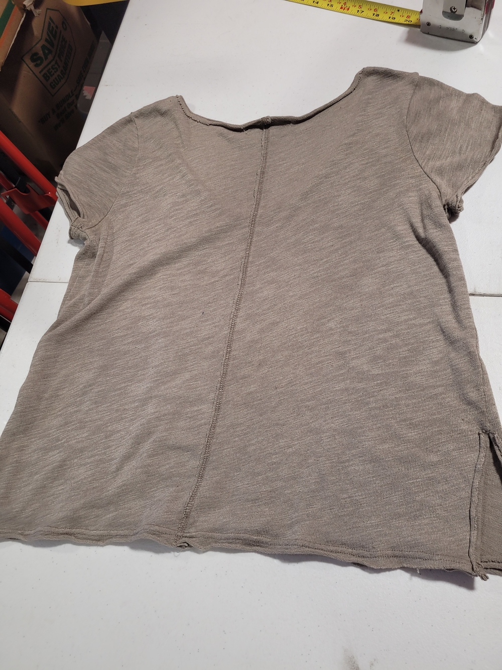 Project Social T Women's Short Sleeve Taupe Scoop Neck Tee - Picture 3 of 3
